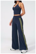 V-Neck Beautiful Back Yoga Outfit for Women, - Image 8