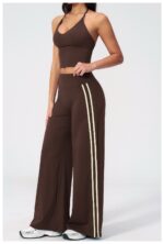 V-Neck Beautiful Back Yoga Outfit for Women, - Image 6