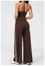 V-Neck Beautiful Back Yoga Outfit for Women, - Image 5