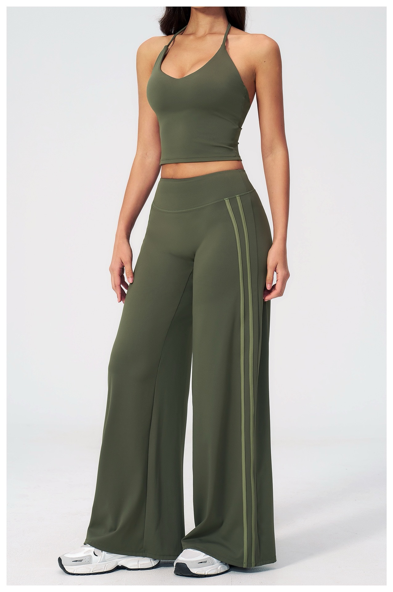 img_8597 V-Neck Beautiful Back Yoga Outfit for Women, - Image 1