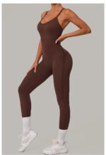Adjustable Buckle Jumpsuit Crossed Waist and Hip Lifting Exercise Yoga Tight Jumpsuit - Image 3