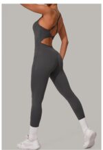 Adjustable Buckle Jumpsuit Crossed Waist and Hip Lifting Exercise Yoga Tight Jumpsuit - Image 8