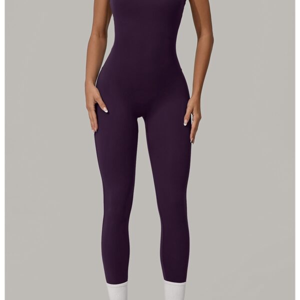 Adjustable Buckle Jumpsuit Crossed Waist and Hip Lifting Exercise Yoga Tight Jumpsuit