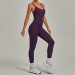 Adjustable Buckle Jumpsuit Crossed Waist and Hip Lifting Exercise Yoga Tight Jumpsuit - Image 2