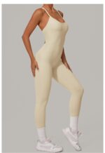 Adjustable Buckle Jumpsuit Crossed Waist and Hip Lifting Exercise Yoga Tight Jumpsuit - Image 8